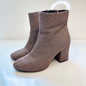 M&S Houndstooth Ankle Boots with Insolia® Technology – Size EU 37 / UK 4